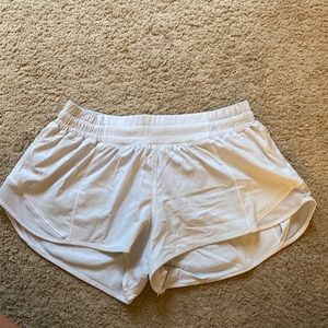 White Hotty Hot Lululemon shorts
